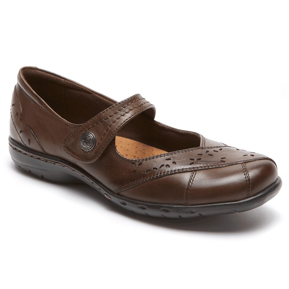 Rockport Canada Cobb Hill Petra Mary Jane - Womens Flats Brown (WGJ319286)